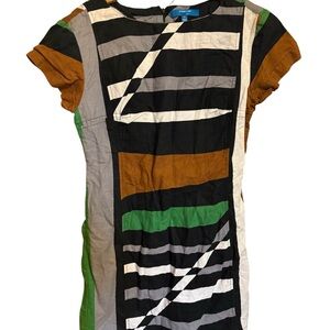Derek lam design nation modern tribal geometric ladies pencil Dress bodycon 10